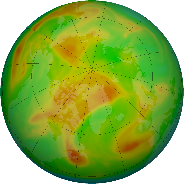 Arctic ozone map for 13 May 2005